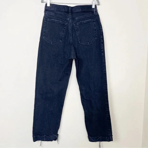 Abercrombie‎ and Fitch Criss Cross High RiseDad Jeans in Black